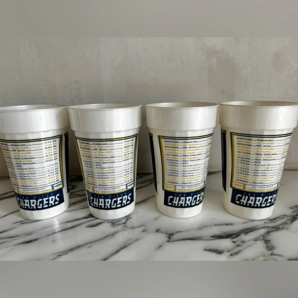 ⚡️San Diego Chargers 2008 NFL Gameday Cups